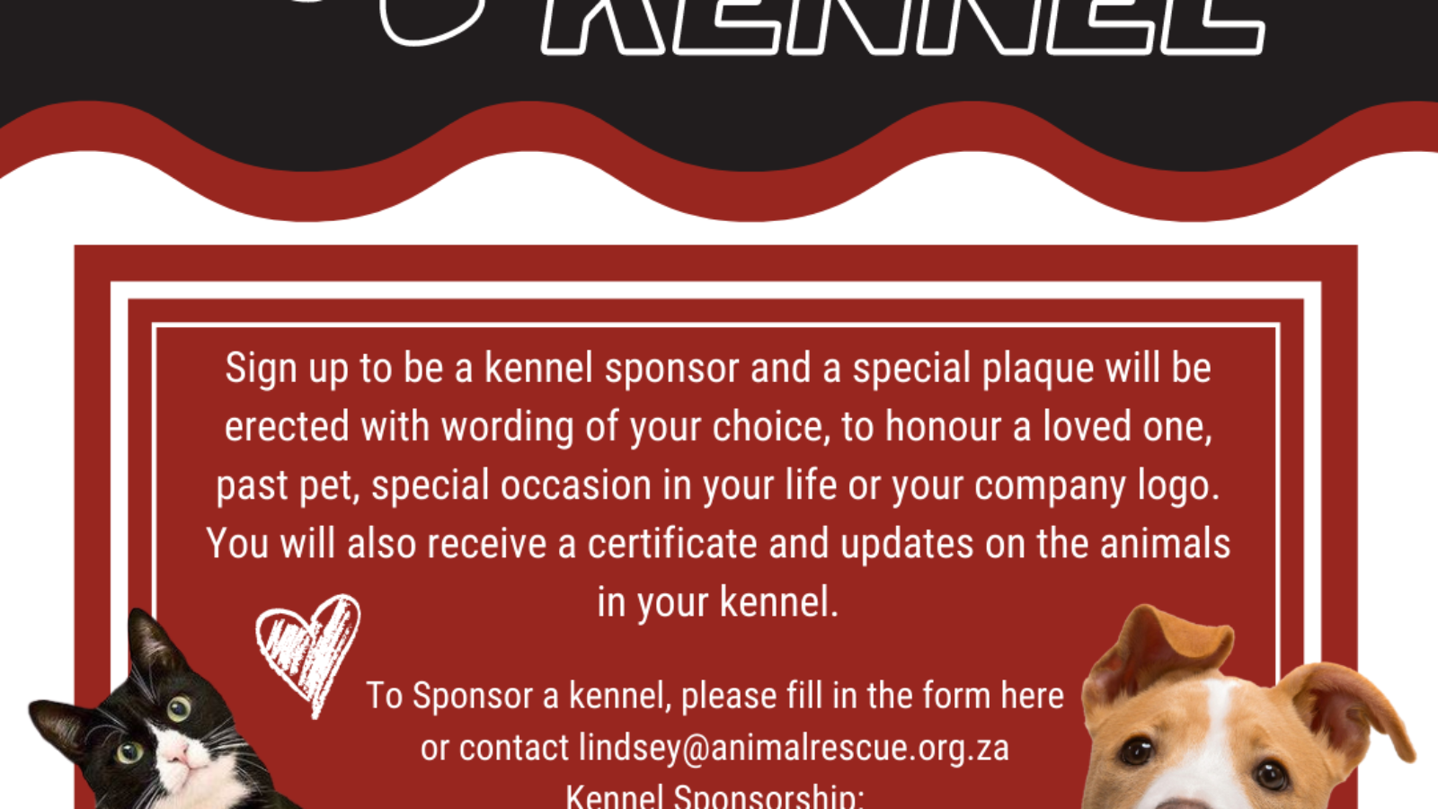Kennel sponsorship poster for website
